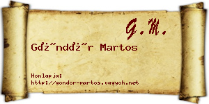 Göndör Martos névjegykártya